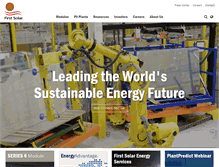 Tablet Screenshot of firstsolar.com